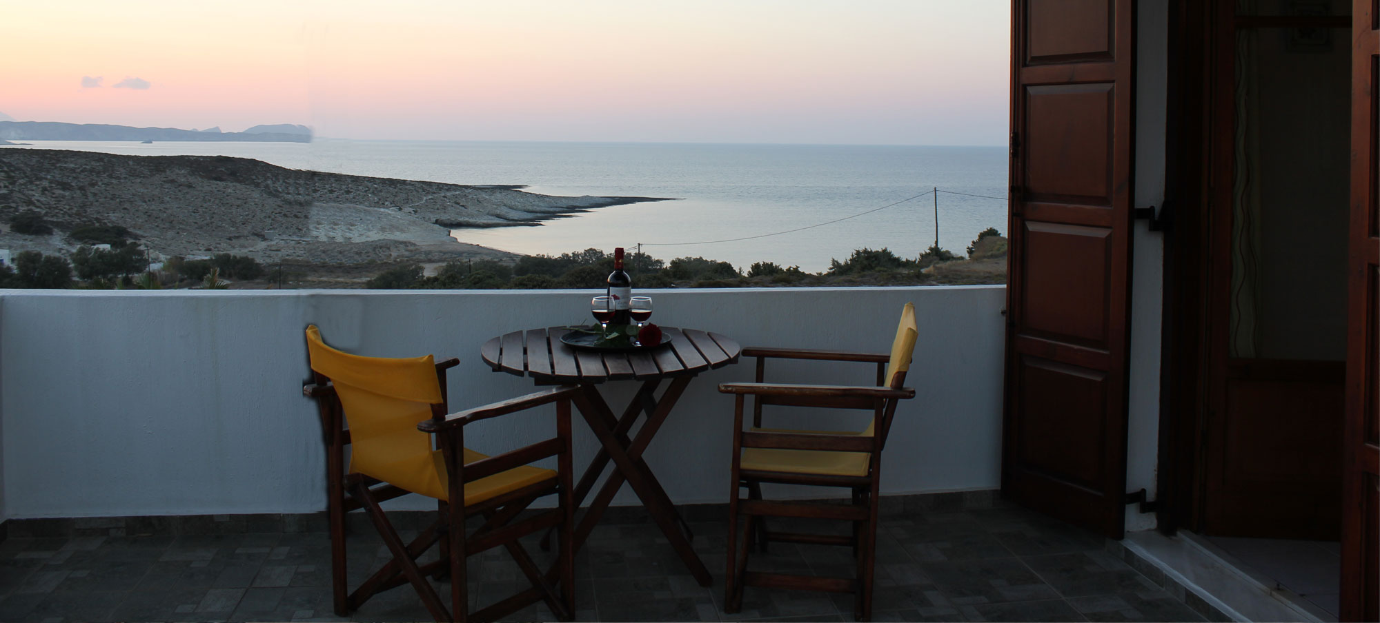 Private balcony with sea view