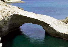 Ekatontapiliani church in Agia Eirini, Alogomandra, milos